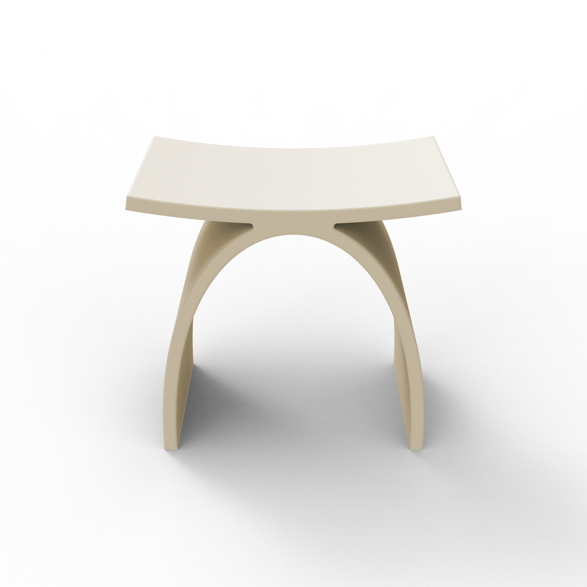 Medunjess Milk Coffee Freestanding Shower Seat Solid Surface Shower Stool