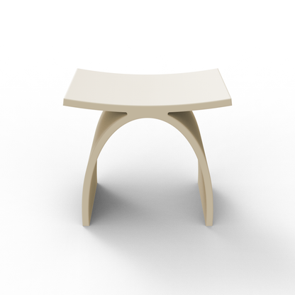 Medunjess Milk Coffee Freestanding Shower Seat Solid Surface Shower Stool