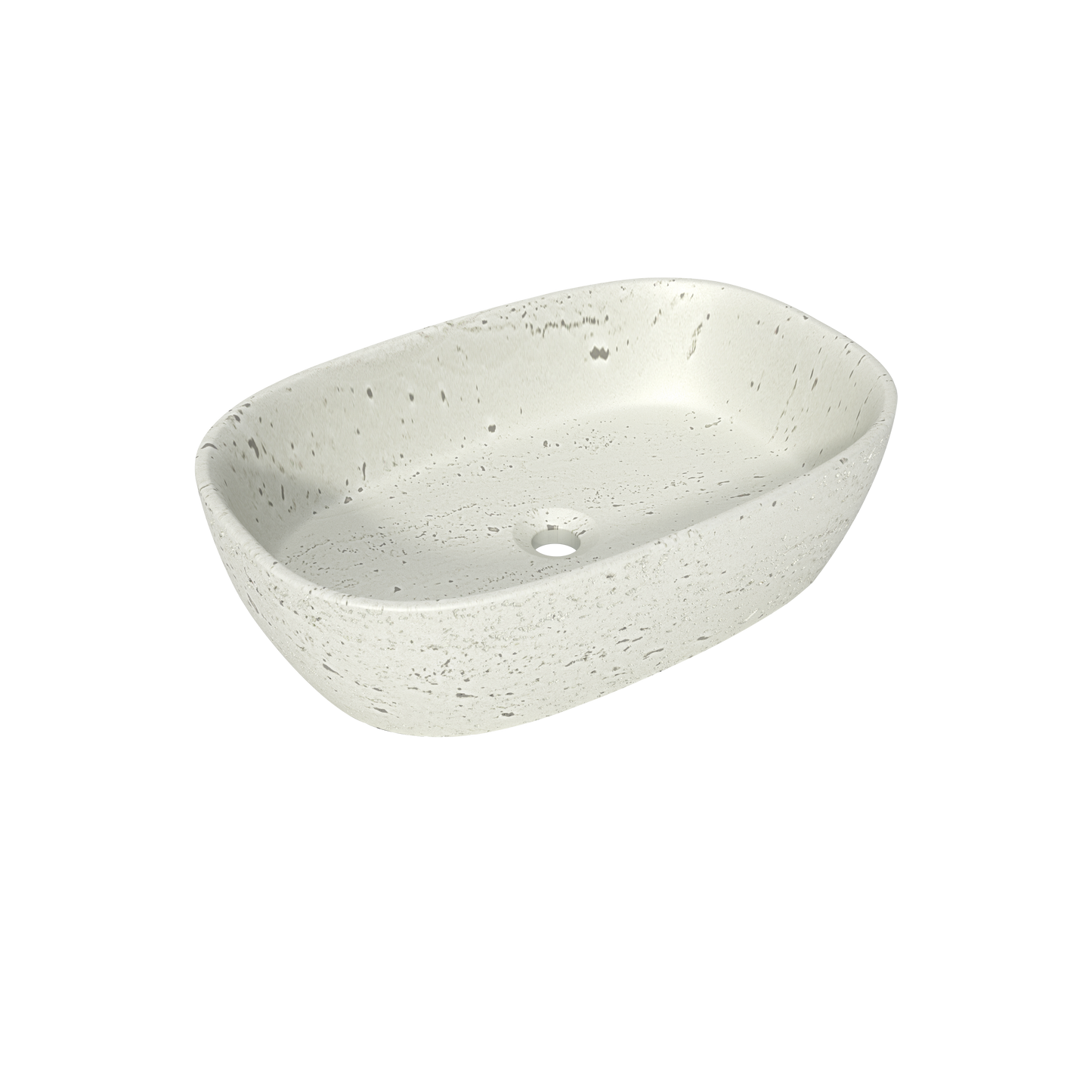 Medunjess 23"  Oval Terrazzo Patterned Above-Counter Bathroom Vanity Basin