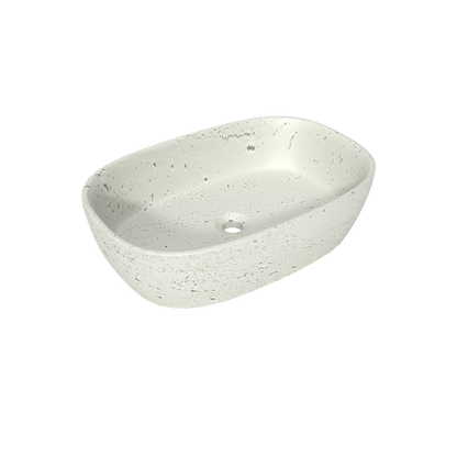 Medunjess 23"  Oval Terrazzo Patterned Above-Counter Bathroom Vanity Basin