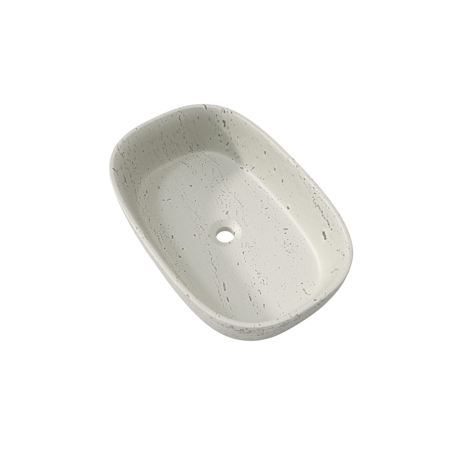 Medunjess 23"  Oval Terrazzo Patterned Above-Counter Bathroom Vanity Basin