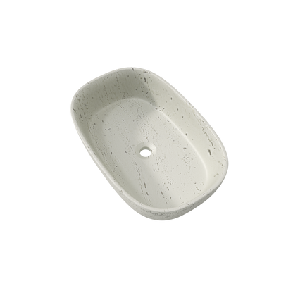 Medunjess 23"  Oval Terrazzo Patterned Above-Counter Bathroom Vanity Basin