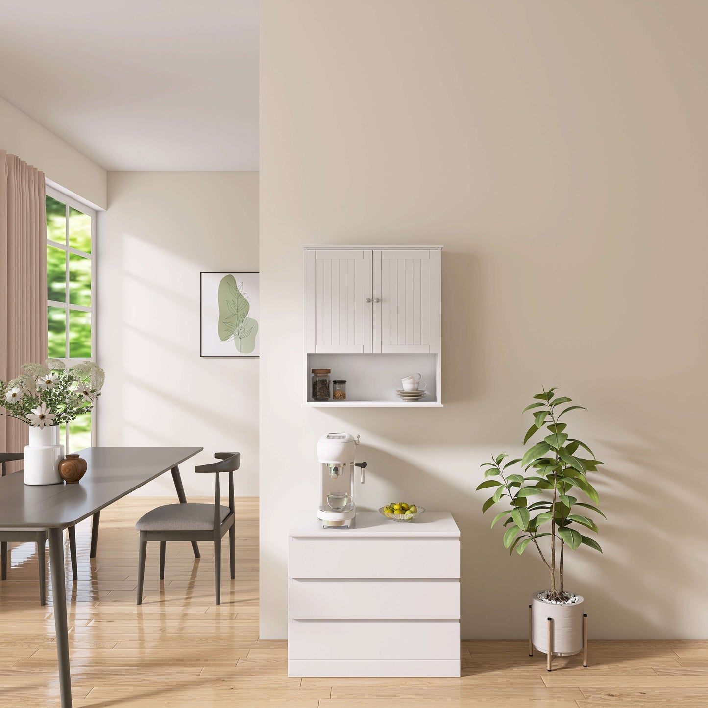 Medunjess 26 in. W x 30 in. H Wall Bathroom Cabinet Over The Toilet Storage