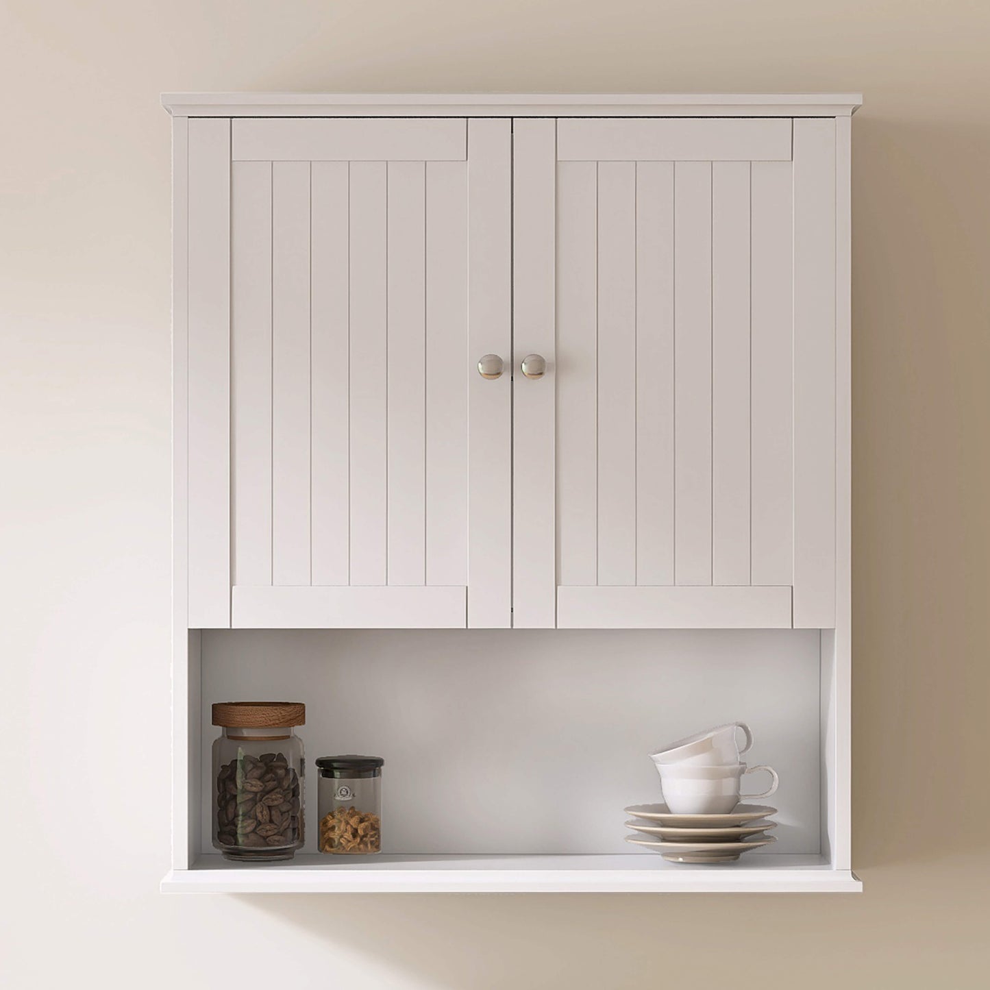 Medunjess 26 in. W x 30 in. H Wall Bathroom Cabinet Over The Toilet Storage