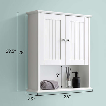 Medunjess 26 in. W x 30 in. H Wall Bathroom Cabinet Over The Toilet Storage