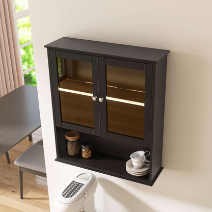 Medunjess 26 in. W x 30 in. H Bathroom Storage Wall Cabinet Fully Assembled with Sensor Light