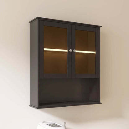 Medunjess 26 in. W x 30 in. H Bathroom Storage Wall Cabinet Fully Assembled with Sensor Light