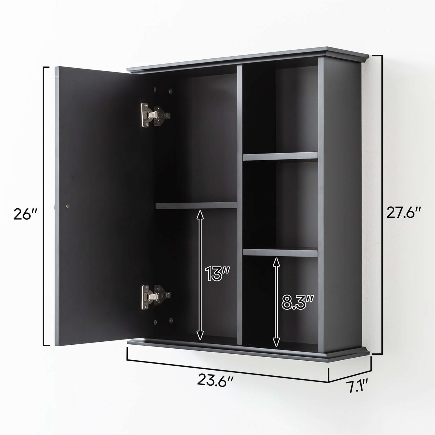 Medunjess 24 in. W x 7 in. D x 28 in. H Wall Bathroom Cabinet Over the Toilet Storage