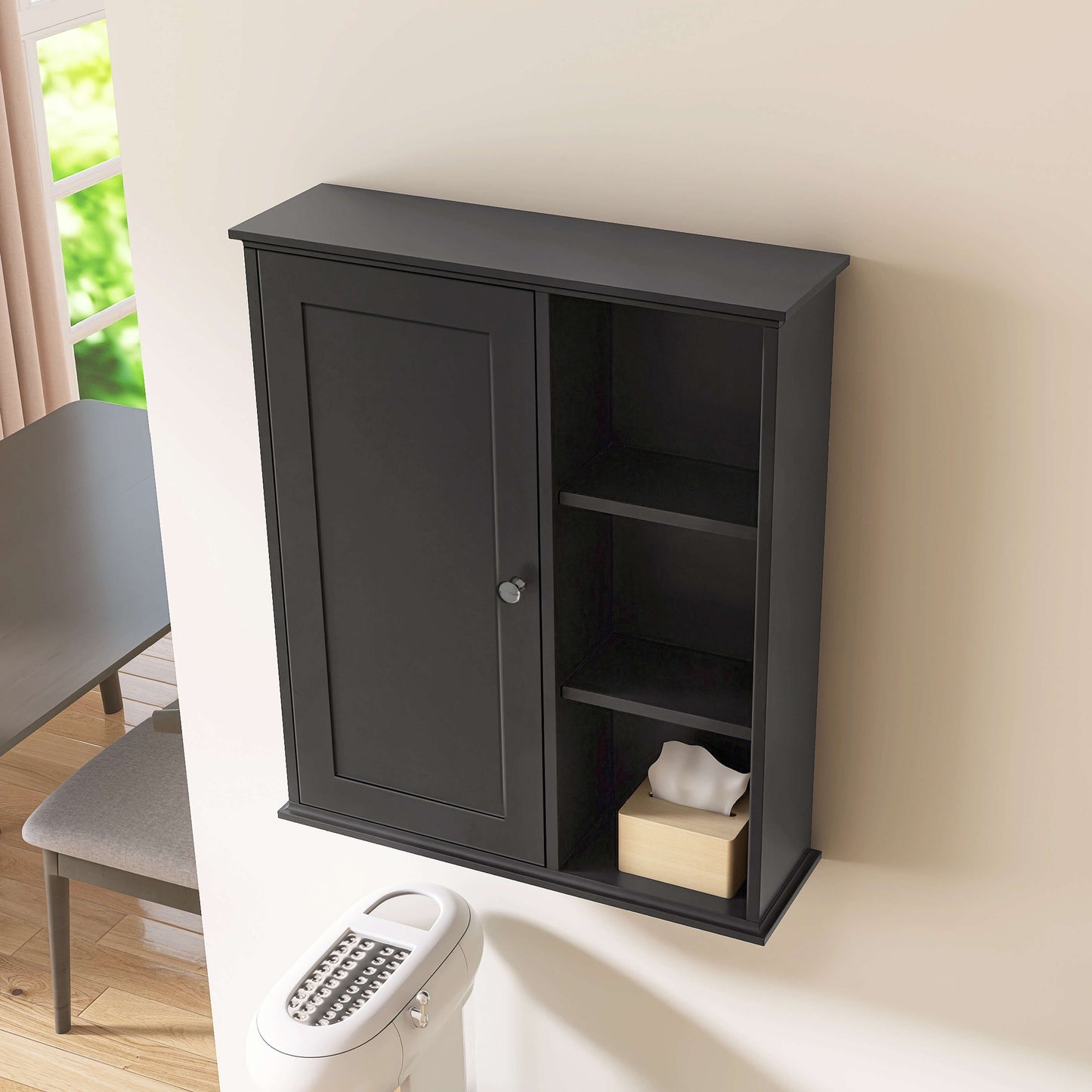 Medunjess 24 in. W x 7 in. D x 28 in. H Wall Bathroom Cabinet Over the Toilet Storage