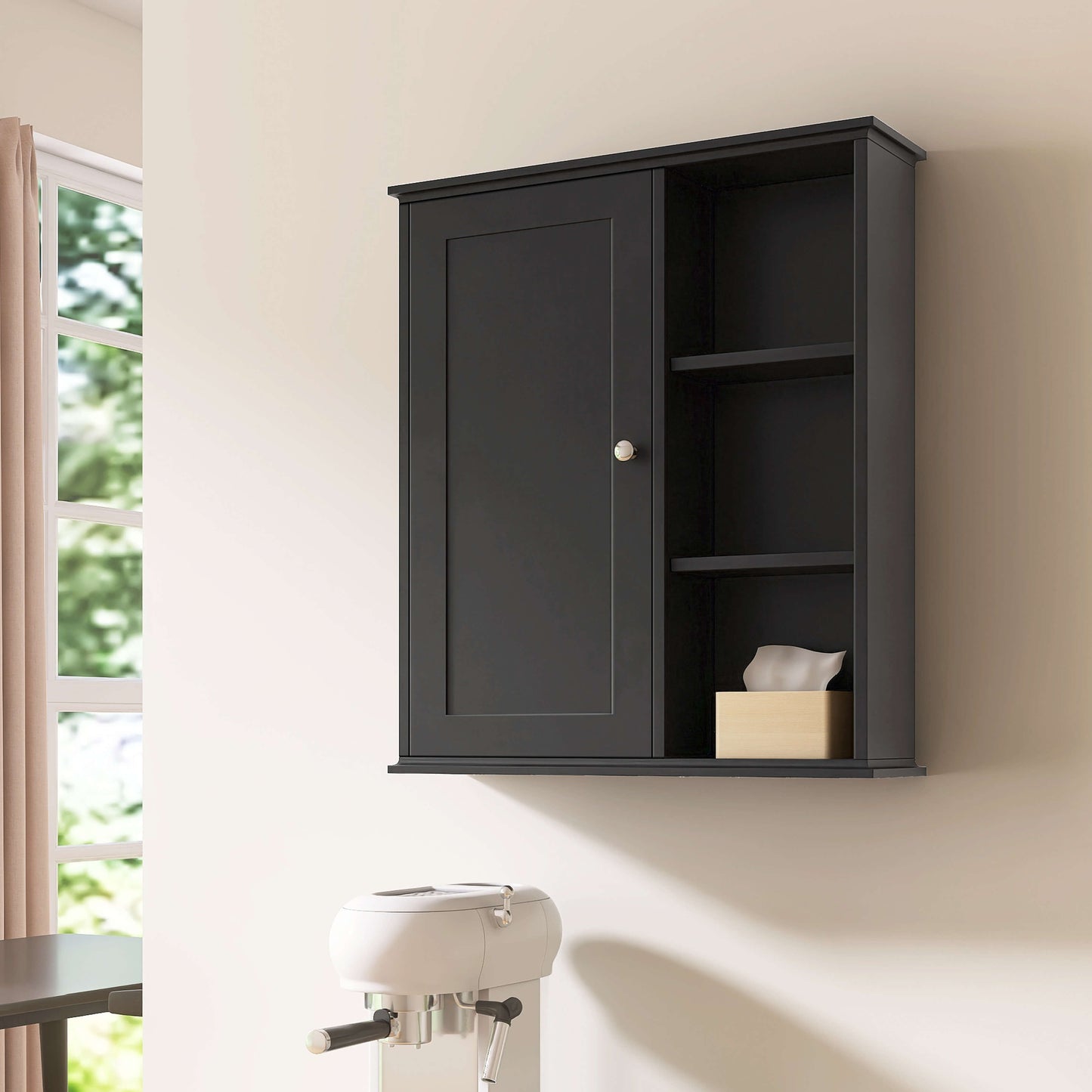 Medunjess 24 in. W x 7 in. D x 28 in. H Wall Bathroom Cabinet Over the Toilet Storage