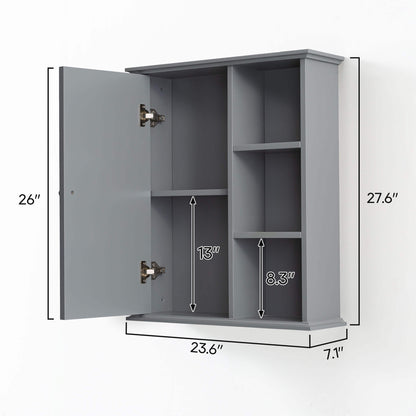 Medunjess 24 in. W x 7 in. D x 28 in. H Wall Bathroom Cabinet Over the Toilet Storage