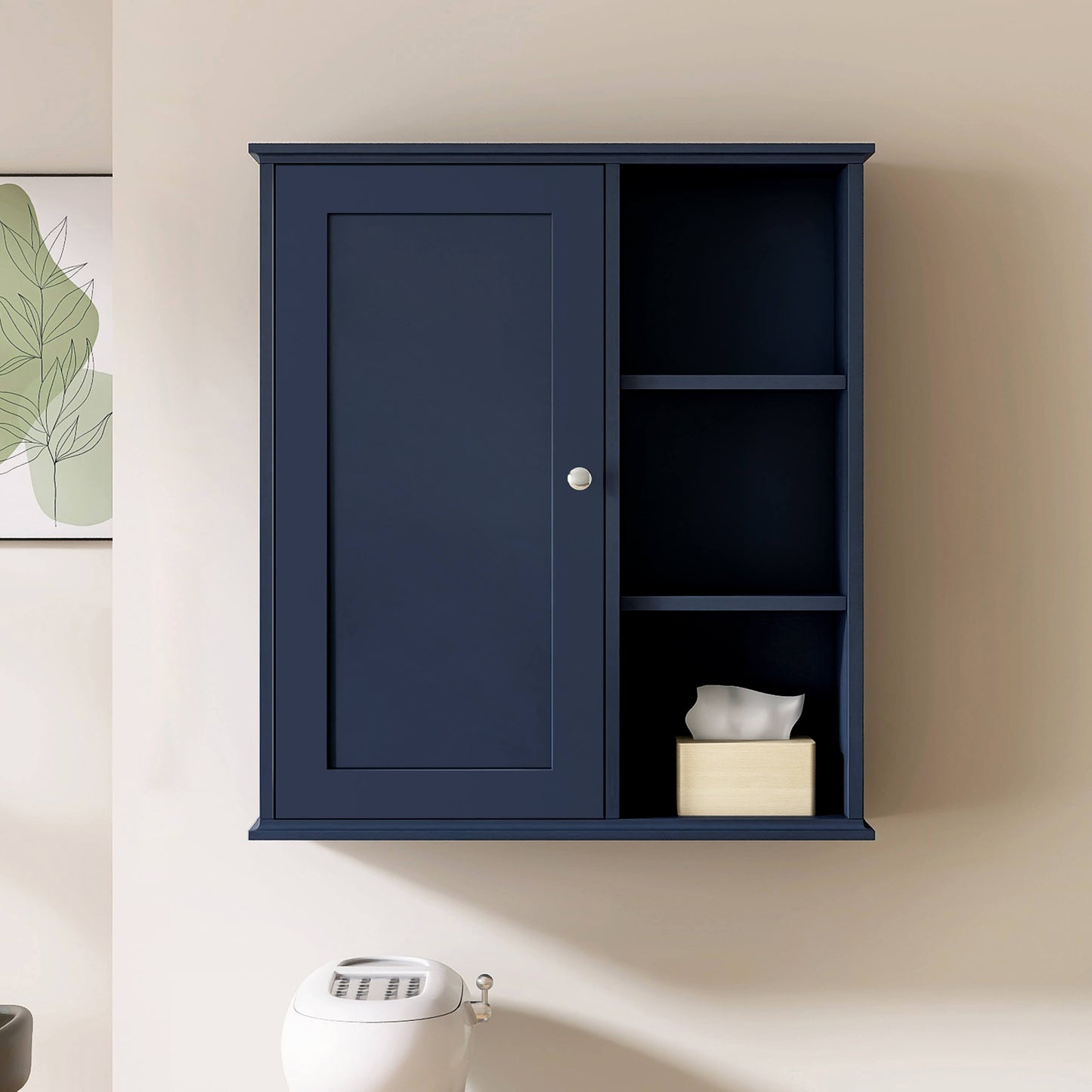 Medunjess 24 in. W x 7 in. D x 28 in. H Wall Bathroom Cabinet Over the Toilet Storage