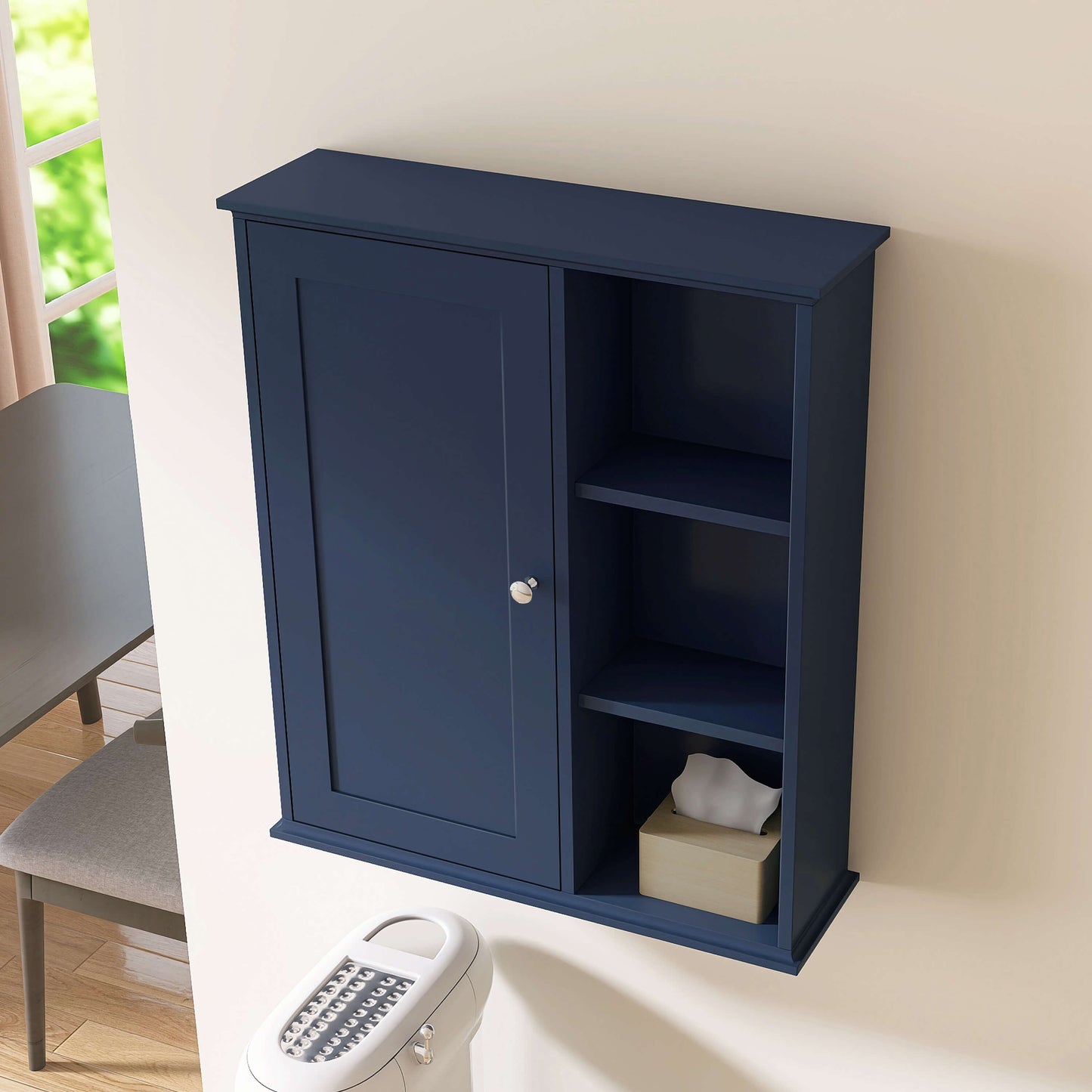 Medunjess 24 in. W x 7 in. D x 28 in. H Wall Bathroom Cabinet Over the Toilet Storage