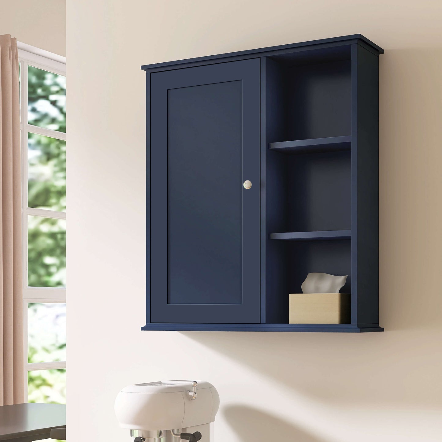 Medunjess 24 in. W x 7 in. D x 28 in. H Wall Bathroom Cabinet Over the Toilet Storage