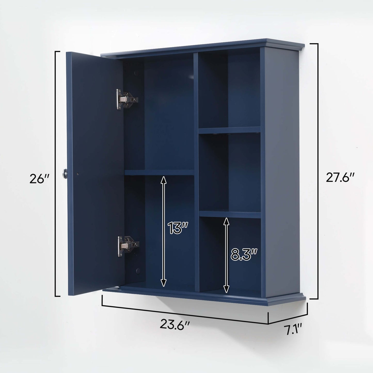 Medunjess 24 in. W x 7 in. D x 28 in. H Wall Bathroom Cabinet Over the Toilet Storage