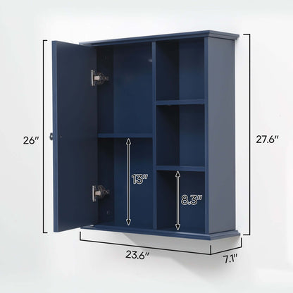 Medunjess 24 in. W x 7 in. D x 28 in. H Wall Bathroom Cabinet Over the Toilet Storage