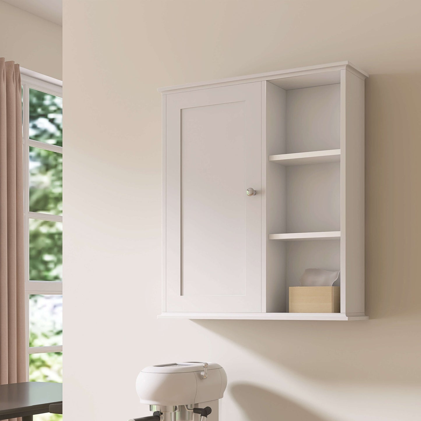 Medunjess 24 in. W x 7 in. D x 28 in. H Wall Bathroom Cabinet Over the Toilet Storage