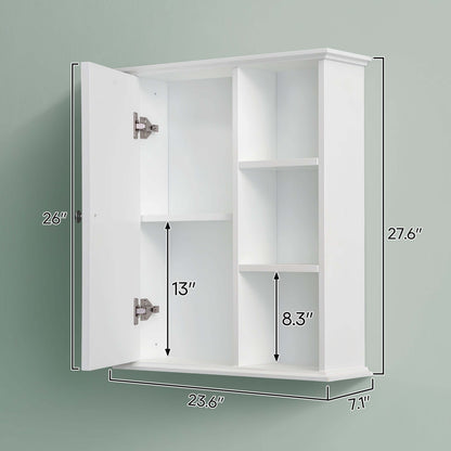 Medunjess 24 in. W x 7 in. D x 28 in. H Wall Bathroom Cabinet Over the Toilet Storage