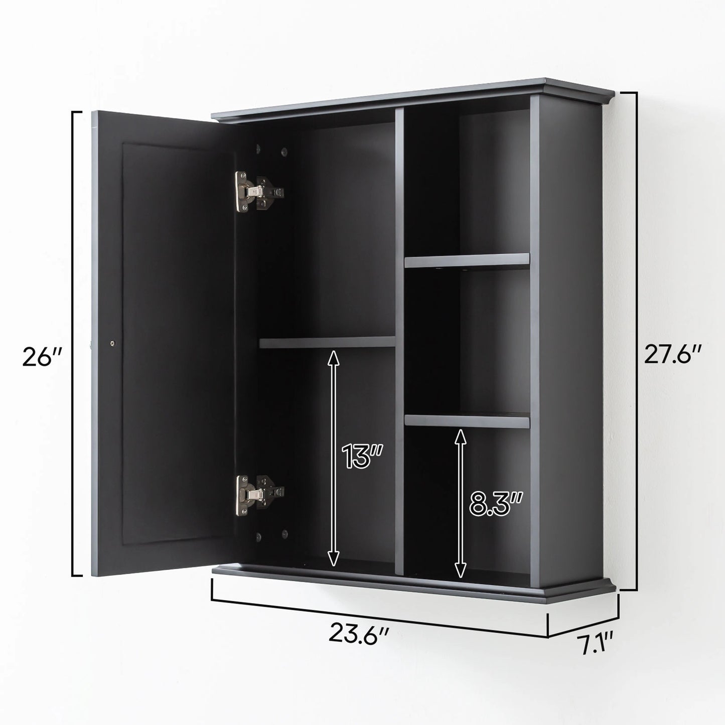 Medunjess 24 in. W x 7 in. D x 28 in. H Wall Bathroom Cabinet Over The Toilet Storage