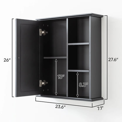 Medunjess 24 in. W x 7 in. D x 28 in. H Wall Bathroom Cabinet Over The Toilet Storage