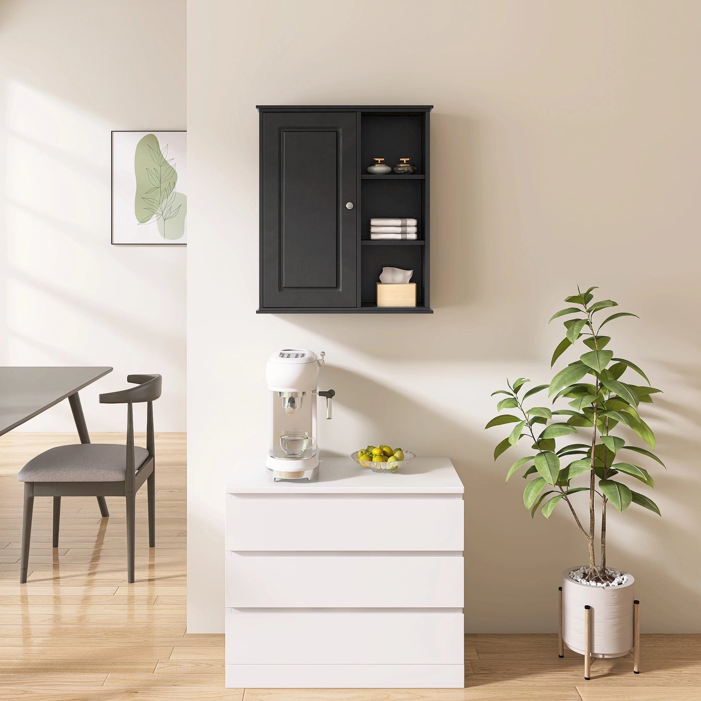 Medunjess 24 in. W x 7 in. D x 28 in. H Wall Bathroom Cabinet Over The Toilet Storage