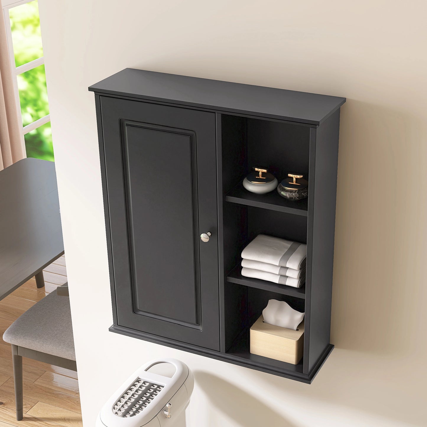 Medunjess 24 in. W x 7 in. D x 28 in. H Wall Bathroom Cabinet Over The Toilet Storage