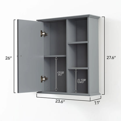 Medunjess 24 in. W x 7 in. D x 28 in. H Wall Bathroom Cabinet Over The Toilet Storage