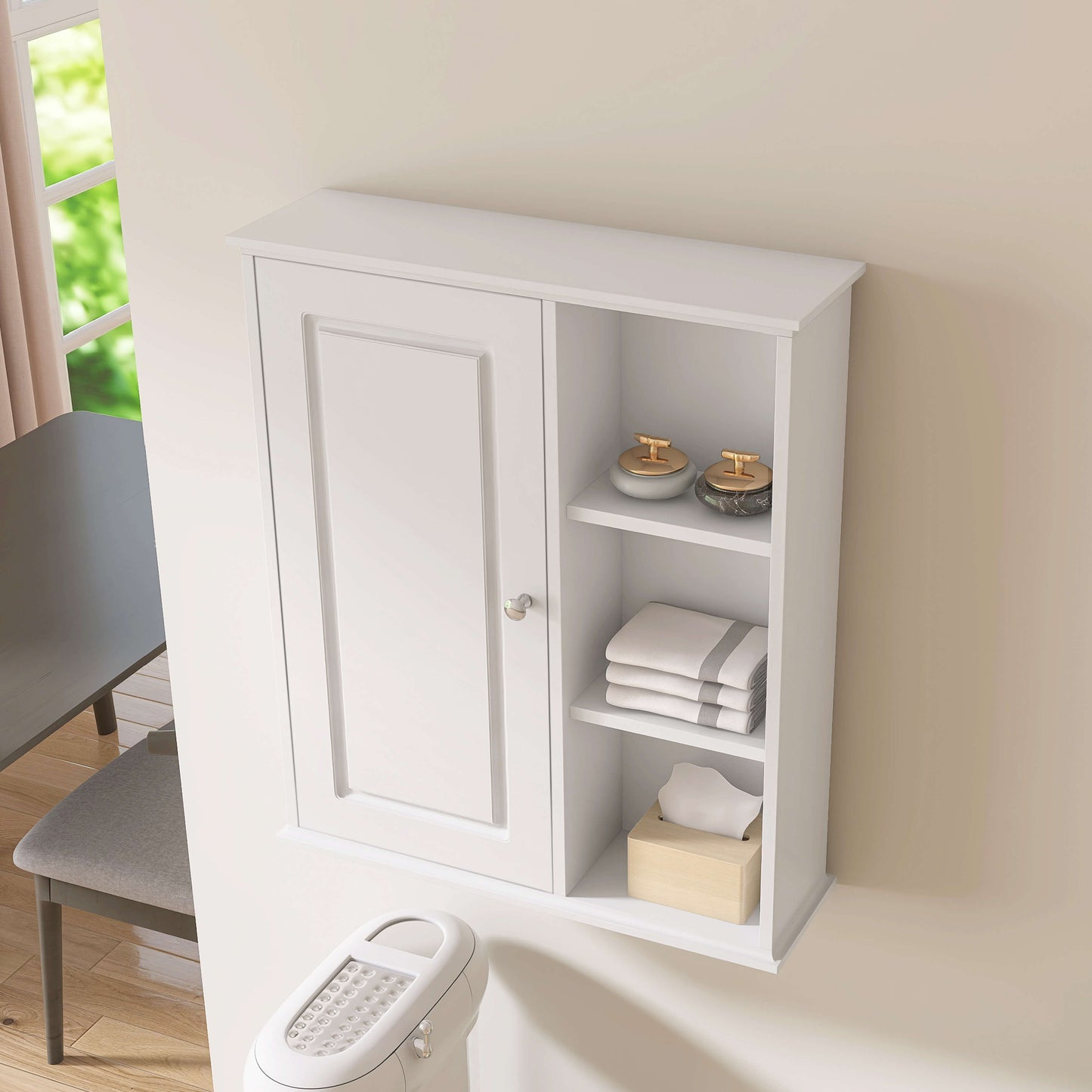 Medunjess 24 in. W x 7 in. D x 28 in. H Wall Bathroom Cabinet Over The Toilet Storage