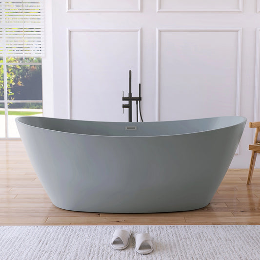 Medunjess 71” Arc Freestanding acrylic bathtub