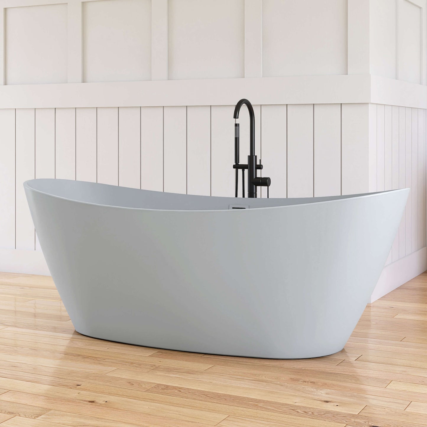 Medunjess 71'' Arc Freestanding acrylic bathtub