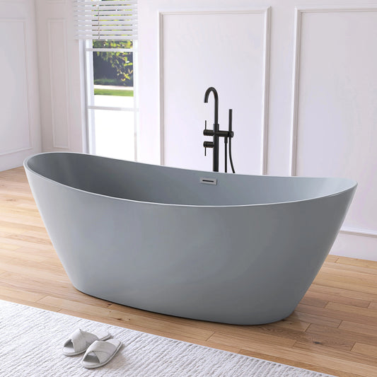 Medunjess 71” Arc Freestanding acrylic bathtub