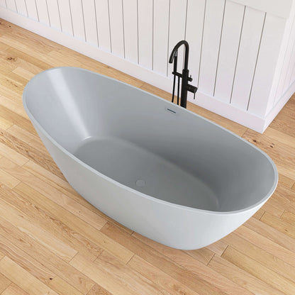 Medunjess 71'' Arc Freestanding acrylic bathtub