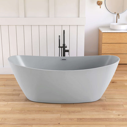 Medunjess 71'' Arc Freestanding acrylic bathtub