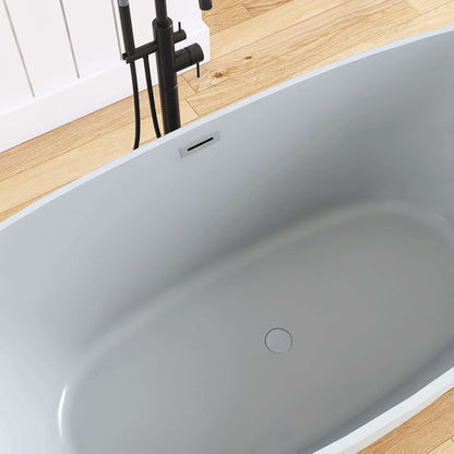 Medunjess 71'' Arc Freestanding acrylic bathtub