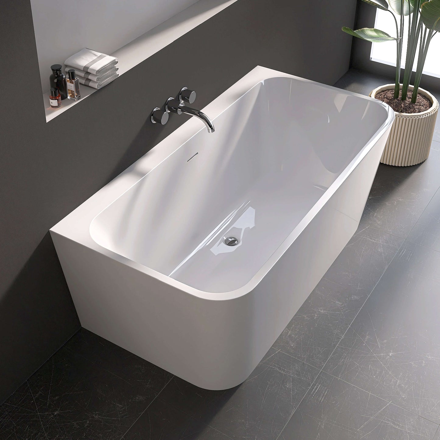 Medunjess 59'' Serenity Freestanding acrylic bathtub