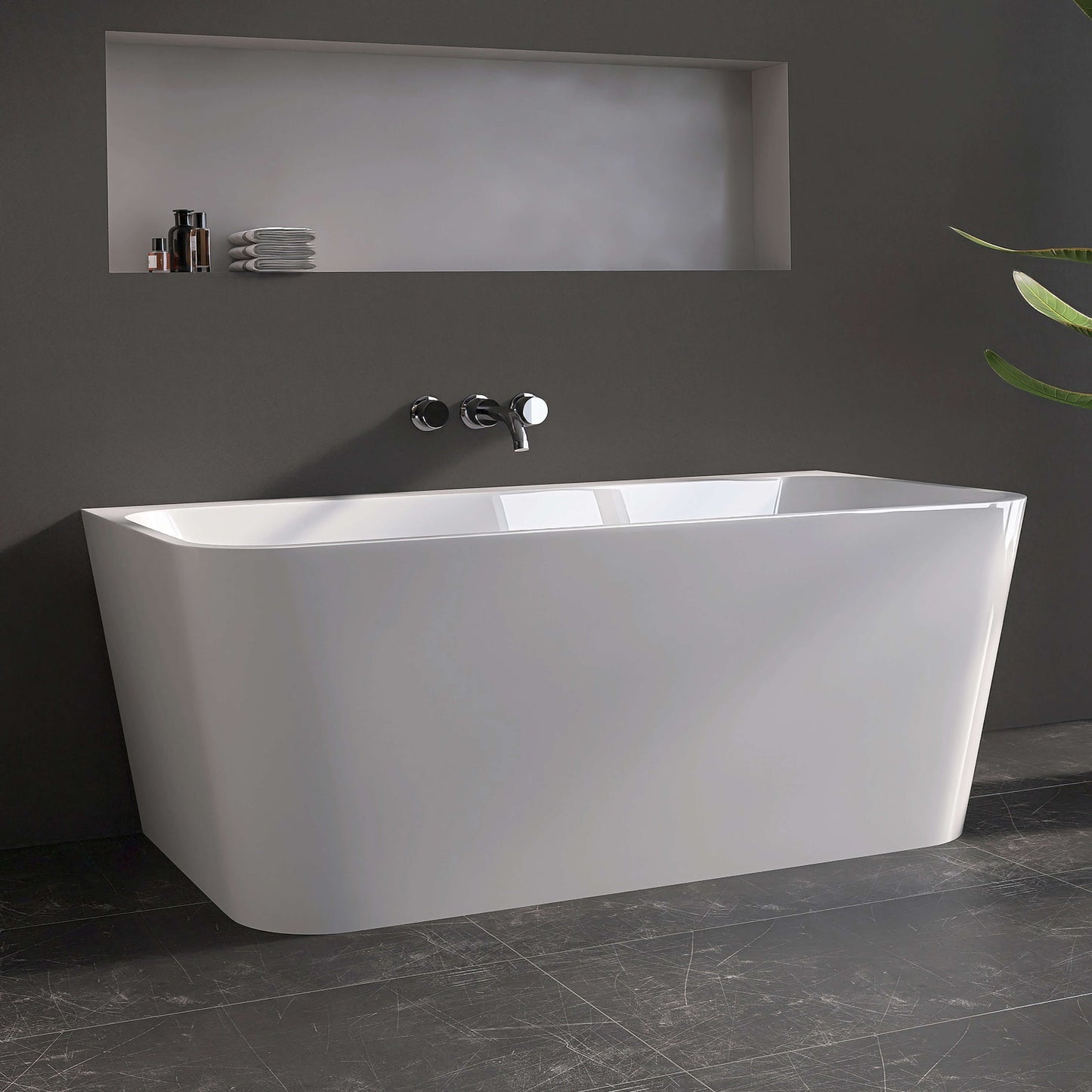 Medunjess 59'' Serenity Freestanding acrylic bathtub