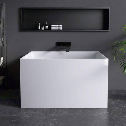 Medunjess 43'' Soak Freestanding acrylic bathtub No bench