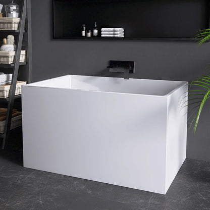 Medunjess 43'' Soak Freestanding acrylic bathtub No bench