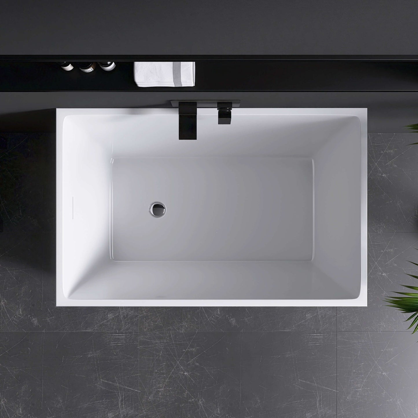 Medunjess 43'' Soak Freestanding acrylic bathtub No bench