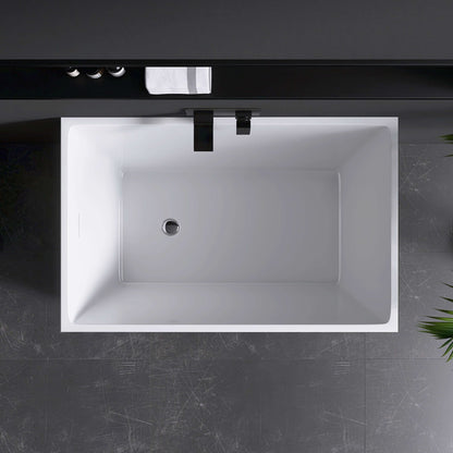 Medunjess 43'' Soak Freestanding acrylic bathtub No bench