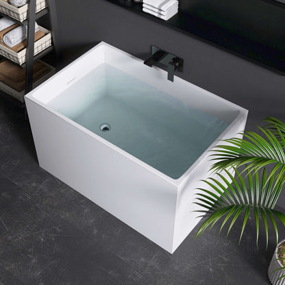 Medunjess 43'' Soak Freestanding acrylic bathtub No bench