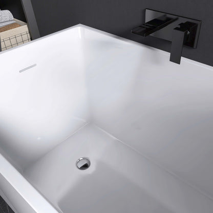 Medunjess 43'' Soak Freestanding acrylic bathtub No bench