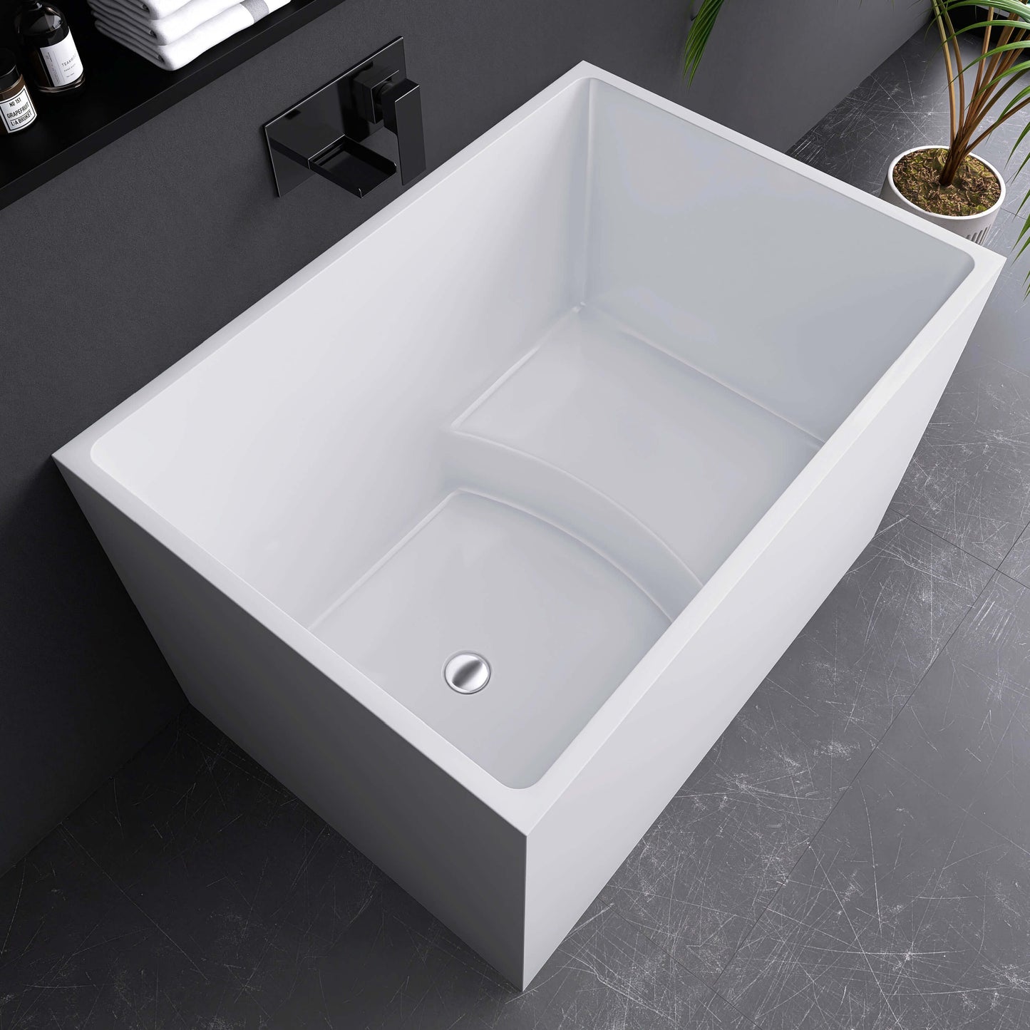 Medunjess 40'' Tranquility Freestanding acrylic bathtub