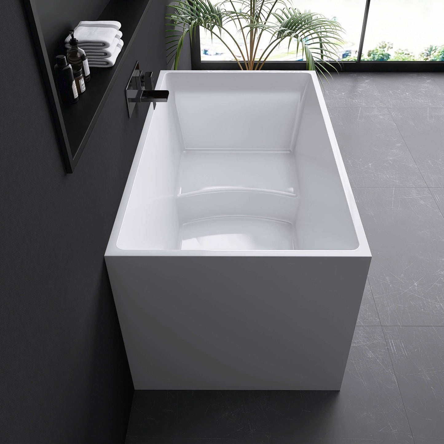 Medunjess 47'' Tranquility Freestanding acrylic bathtub