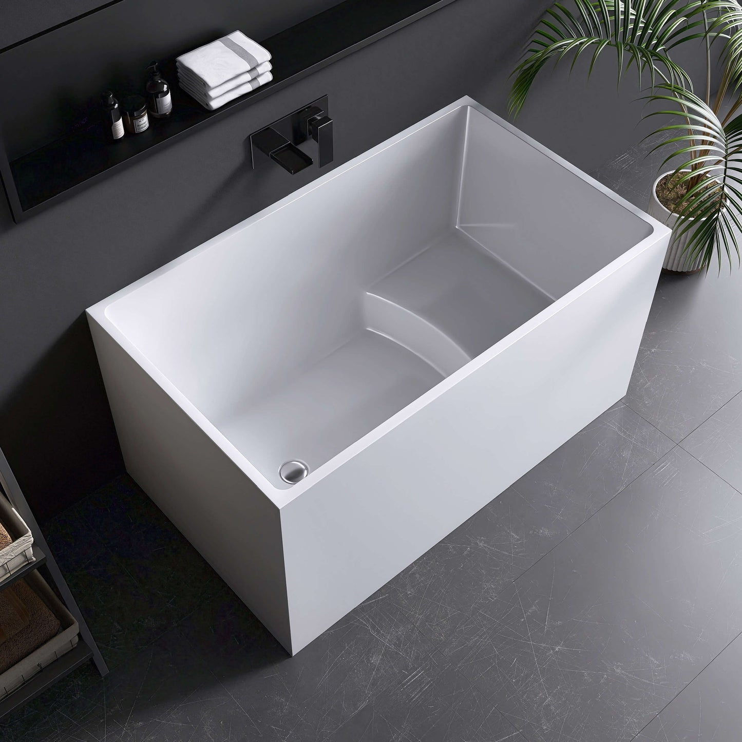 Medunjess 47'' Tranquility Freestanding acrylic bathtub