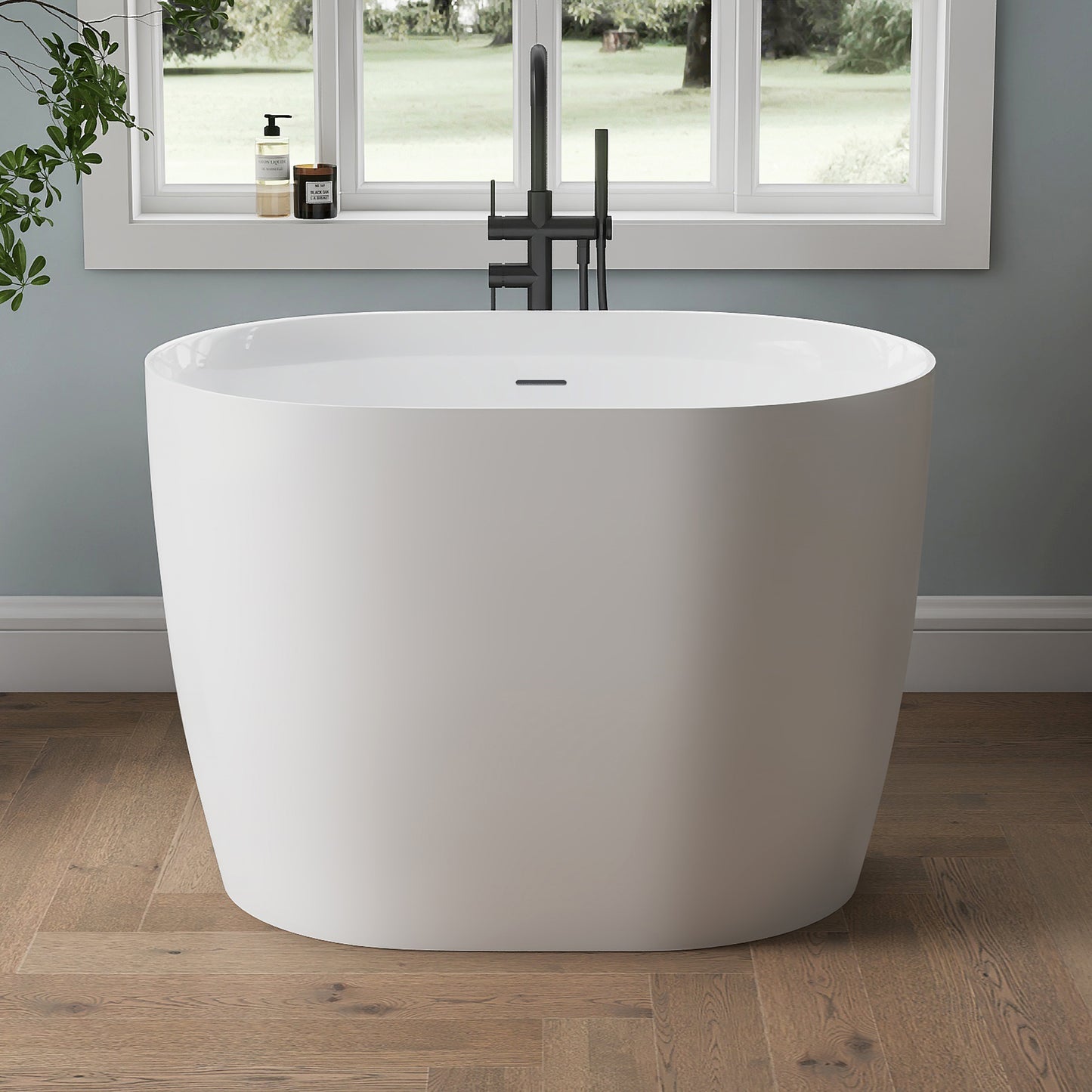 Medunjess 39'' Nimbus Freestanding Tub Deep Soaking Acrylic Bathtub
