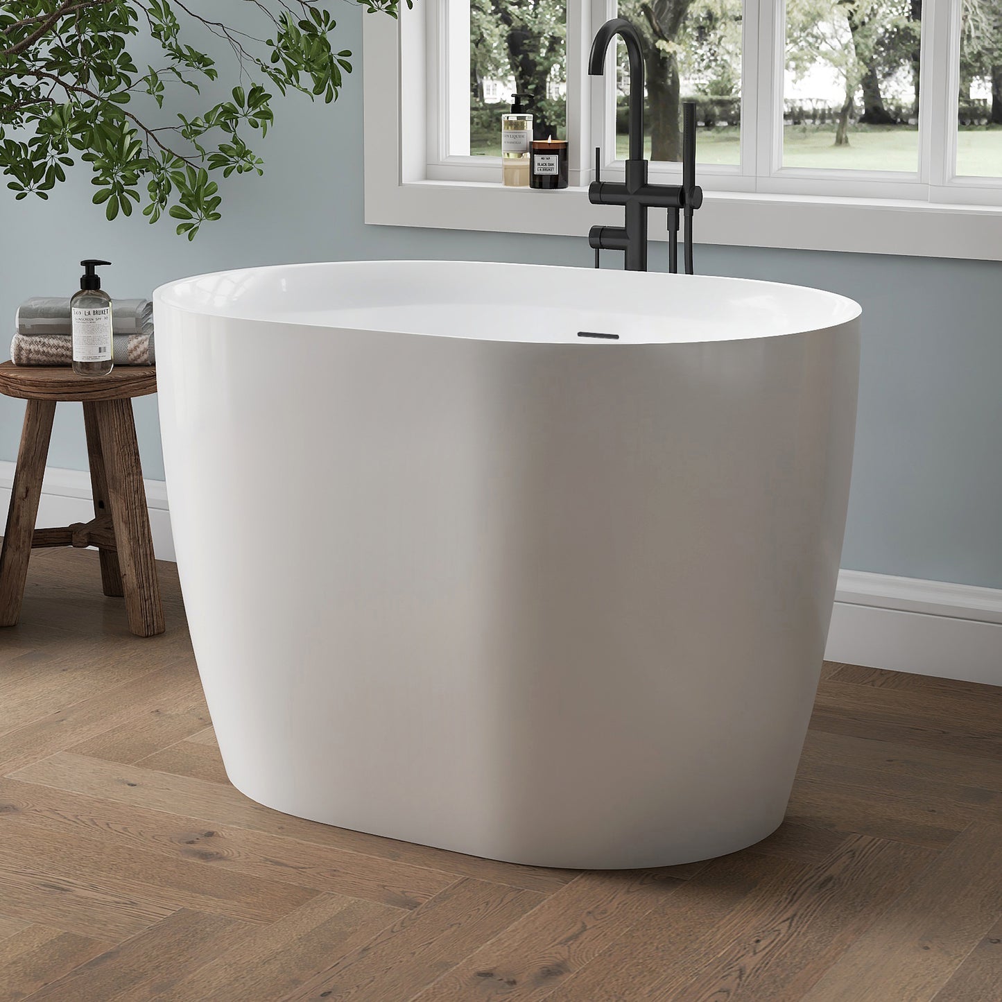 Medunjess 39'' Nimbus Freestanding Tub Deep Soaking Acrylic Bathtub