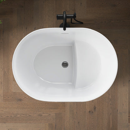 Medunjess 39'' Nimbus Freestanding Tub Deep Soaking Acrylic Bathtub