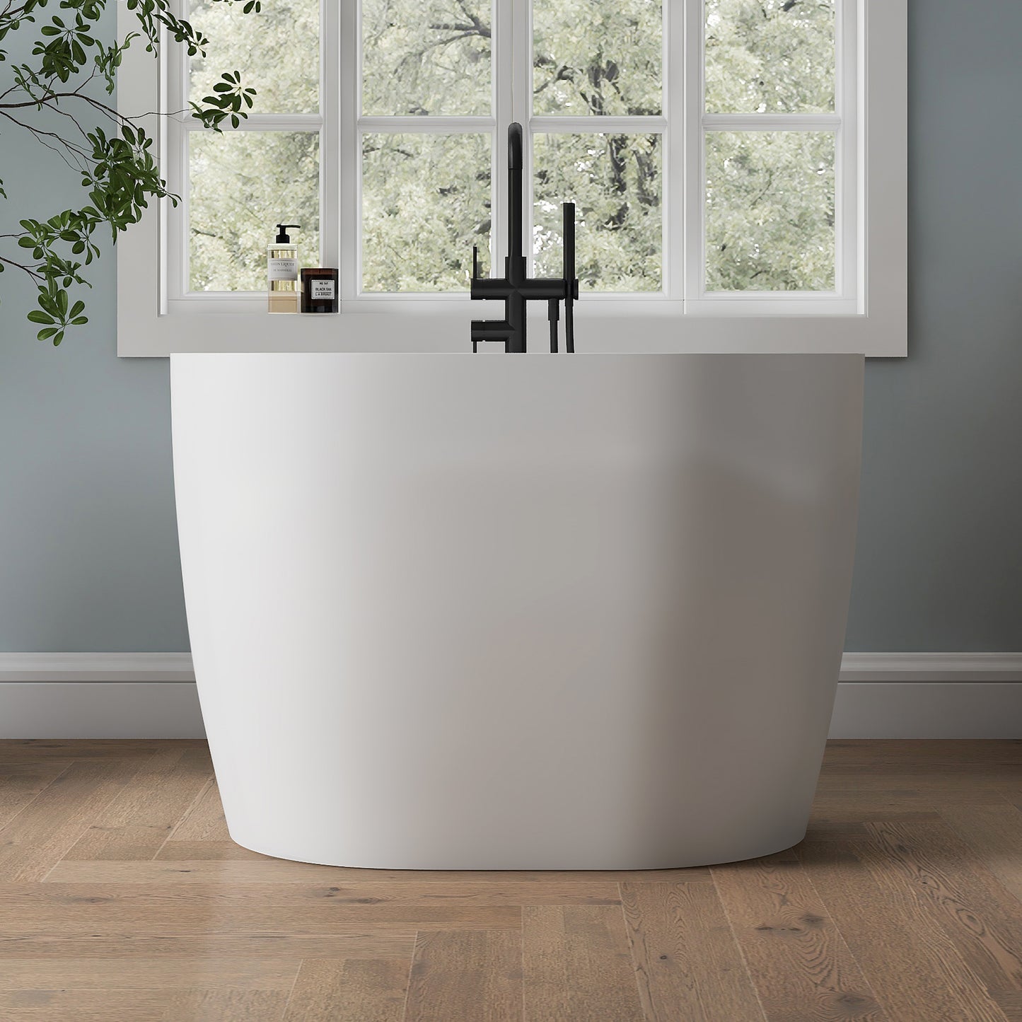 Medunjess 39'' Nimbus Freestanding Tub Deep Soaking Acrylic Bathtub