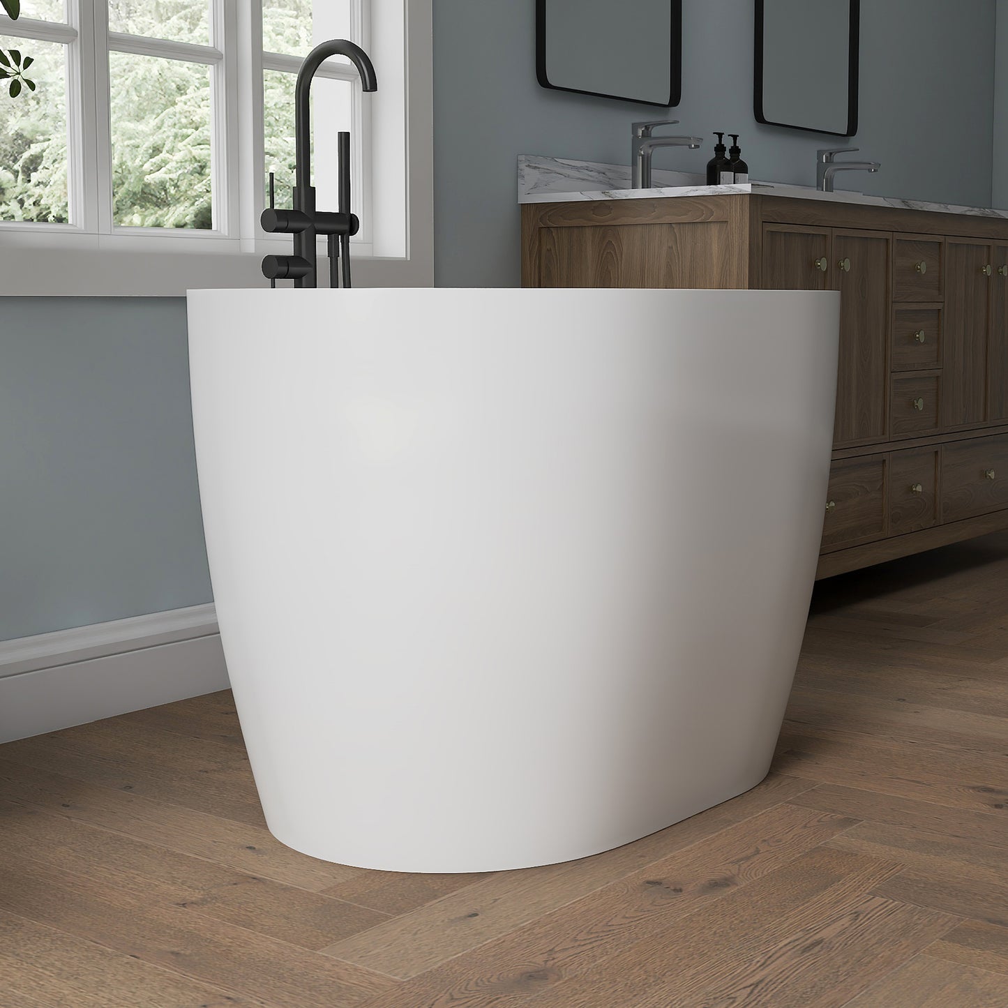 Medunjess 39'' Nimbus Freestanding Tub Deep Soaking Acrylic Bathtub